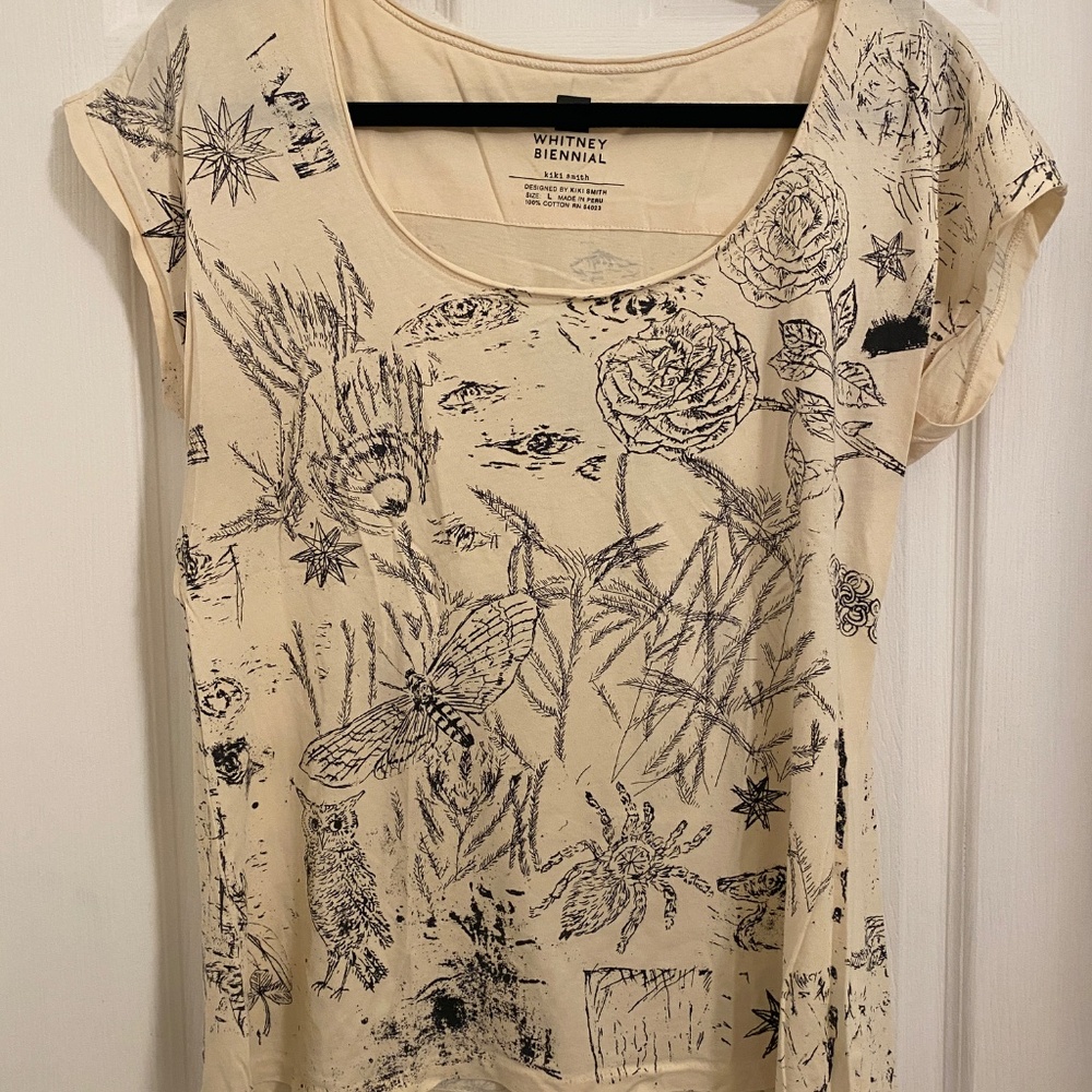 Vintage Kiki Smith Whitney Biennial T-Shirt Made by The Gap Size L-Women's T